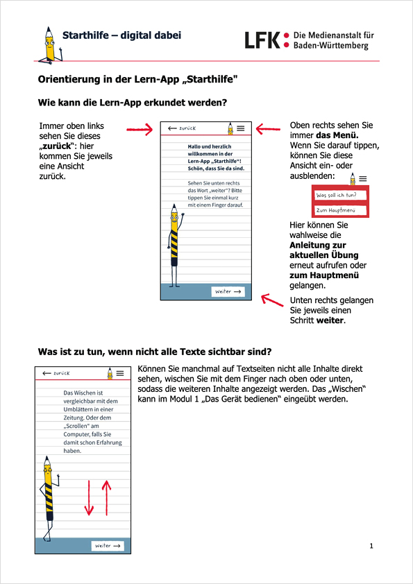 LFK – Die Medienanstalt für Baden-Württemberg: Lern-App „Starthilfe –  digital dabei“