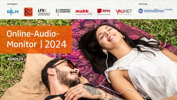 Coverbild Online-Audio-Monitor 2024 mit Logos